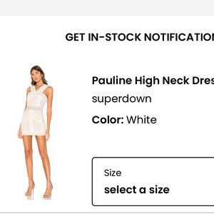 Only worn once white beautiful super down dress